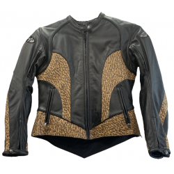 Trixie Leather Jacket LEOPARD PRINT Joe Rocket
