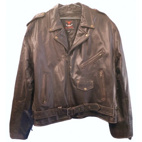 Brown Biker Style Jacket with Side Lace