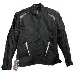 Men's Black Textile Lacket withWhite Reflective Highlites