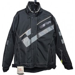Men's Snow Rider Racing Jacket Black/Silver