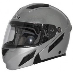 Modular Helmet / Flipup Helmet Silver Zox BRIGADE