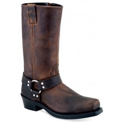 OLD WEST - Men's Brown Harness / Biker-Style Boots - MB-2060