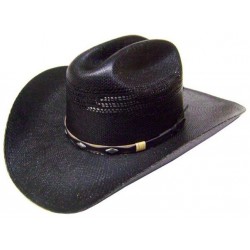 Modestone Unisex Traditional Straw Cowboy Hat Off-Black