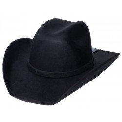 Modestone ''Faux Felt'' Cowboy Hat ''Sizes For Small Heads'' Black