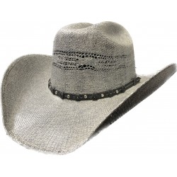 Modestone Straw Western Hat Grey