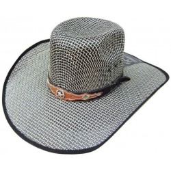 "Texas Star" Straw Cowboy Hat with Decorative Hatband