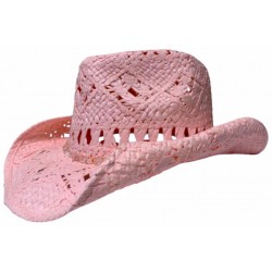 Lady's Pink Straw Cowboy Hat - No.216