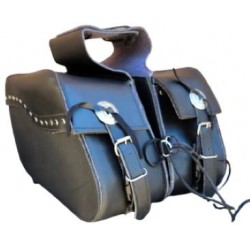 Large Classic Studded Saddle Bag w/counchos