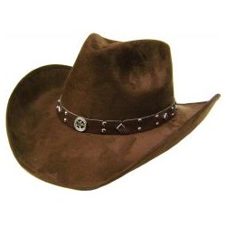 Dk Brown Felt-Feel Western Hat LK-9189