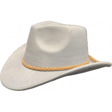 Grey Felt-Feel Western Hat LK-9192