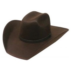 Felt-Feel Western Hat LK-1289 Chocolate Brown