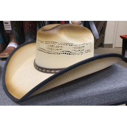 Straw Western Hat Natural with Brown Highlights LK-42444-A