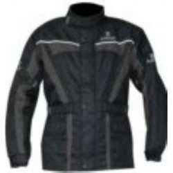 Spartan mens textile jacket black/ grey oxford