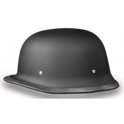 German Matte Black Novelty Half Helmet