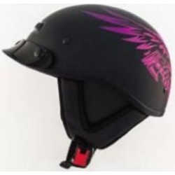 Alto Custom Eagle Half Helmet Matte Black/Purple by Zox