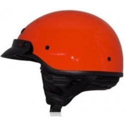 Banos Half Helmet Solid Glossy Orange -with ear cover