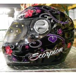 Scorpion EXO-500 Dahlia Helmet Black Red