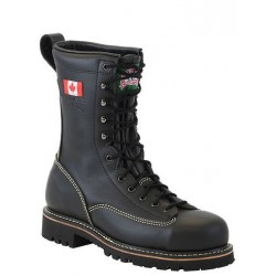 SUB- STANDARD Canada West 14394 Black Forester Fire Retardant Leather Lace Work Boots