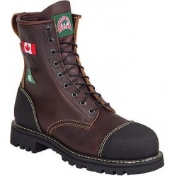 Sub-Standard - Canada West 34317 Pecan Tumbled Steel-Toe Lace Work Boots CSA Grade 1