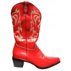 Ladies' Red Western Boot R002 by Cherry Canyon