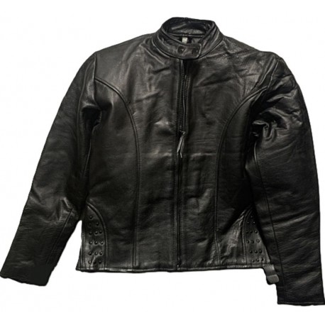 Ladies' Studded Cruiser Leather Jacket L4729