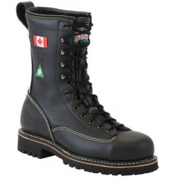 Canada West 34394 Forester Black Fire-Retardent Leather Steel-Toe Lace Work Boots CSA - Substandards