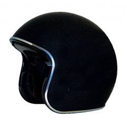 Route 80 Vintage matte black Open face helmet
