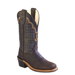 Old West BSY1865 Buckaroo Broad Square Toe Boots