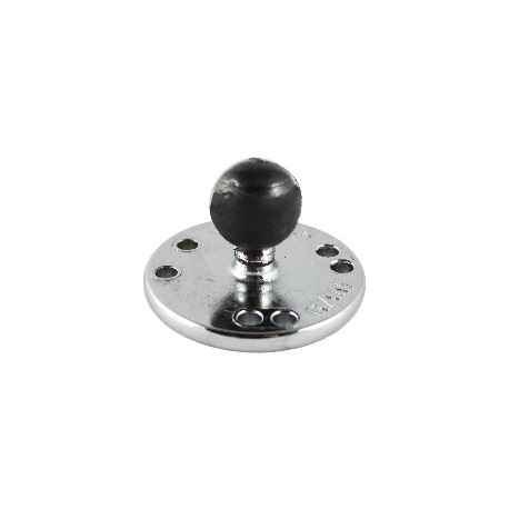 RAM Chrome 2.5" Round Base with the AMPs Hole Pattern & 1" Ball