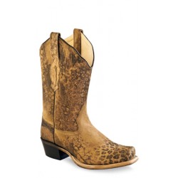 Old West -Leopard Print Ladies Medium Square Toe Fashion Wear Boot - 18009