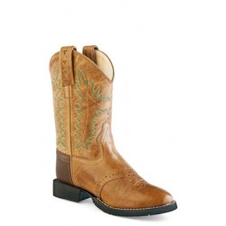 Tan color with aqua design Toddlers & Infants Western Boot