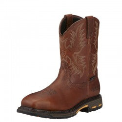 Men's WorkHog Wide Square Toe CSA Waterproof Composite Toe Work Boot by Ariat - Dark Copper