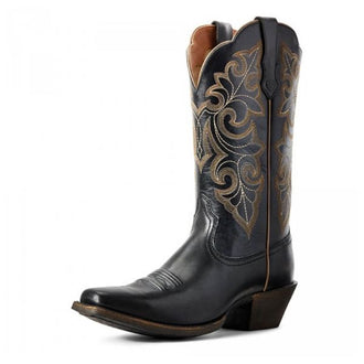 Ariat Women’s Ariat Round Up Square Toe Western Boot Limousine Black 10029756