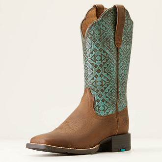 Round Up Wide Square Toe Western Boot 46882 - Womens Ariat Boot