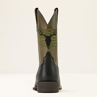 Sport Antlers Cowboy Boot, Adobe Black/4 Leaf Clover 61231 - Men's