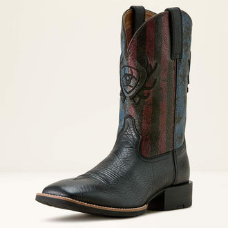 Sport Liberty Antler Wide Square Toe Cowboy Boot 64048