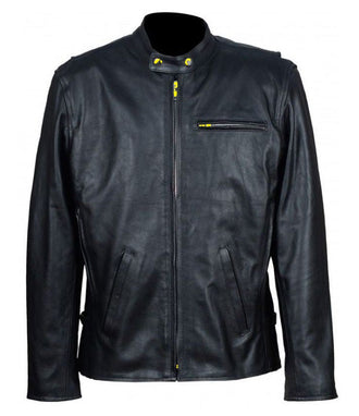 Men's Touring/Riding Leather Jacket 1031 - Brass Highlights