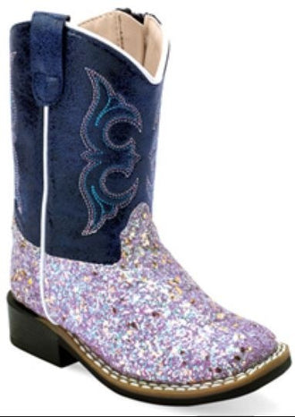 Toddler's All Over Leatherette, Broad Square Toe Boot VB 1083
