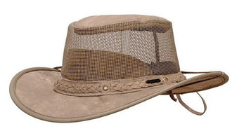Wagga Wagga Outback Mesh Leather Hat 13022