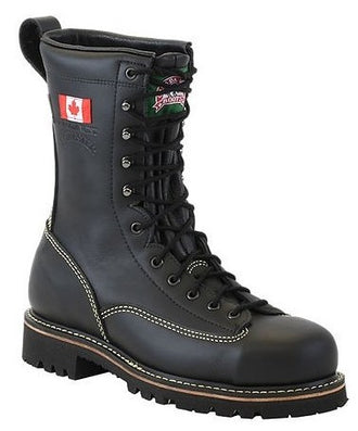 Canada West 14394 Black Forester Fire Retardant Leather Lace Work Boots