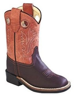 Old West Cowboy Boots Boys Girls Rubber Infant Oiled Rust BSI1859