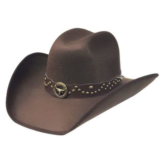Sale! Modestone Cattleman Faux Felt Cowboy Hat Brown Modestone Cattleman Faux Felt Cowboy Hat Brown