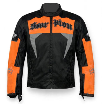 Textile Scorpion Jacket, Route 66 Edition, Men's Black & Orange Textile SC 9002