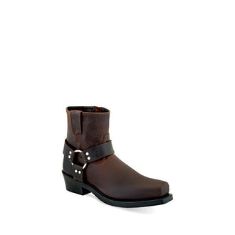 OLD WEST - Men's Brown Harness / Biker-Style Boots - MB-2059