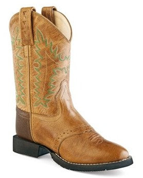 Tan color with aqua design Toddlers & Infants Western Boot 2513i