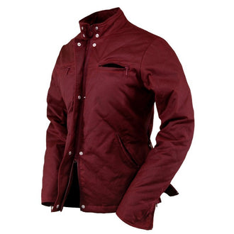 Outback's WOMEN'S STORMY OILSKIN JACKET - Berry Colour