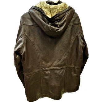 Outback Ladies' MacKay Brown Leather Jacket with Hood - 29632