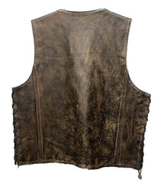 Marble Brown Leather Vest 428