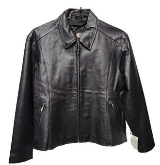 Woman's Leather Jacket with Collar 4654NB