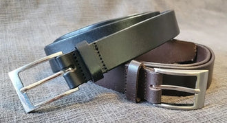 Men's Narrow Plain, Dress Buckle Black Belt 5940-25 Tan